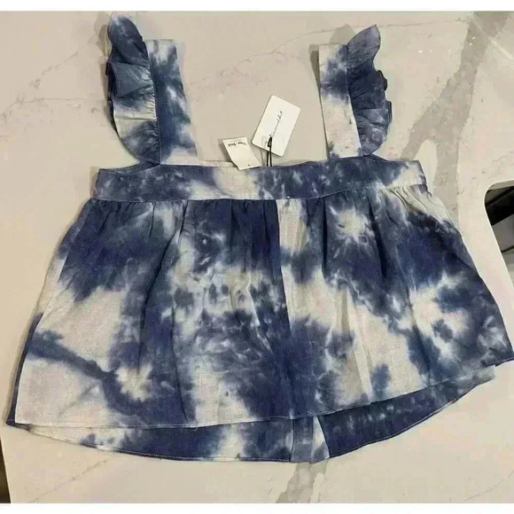 Line & Dot Perry Tie Dye Top Blue Multi Color Women’s Size Medium NWT - Picture 3 of 4